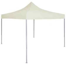 vidaXL Gazebo Professionale Pieghevole 2x2 m in Acciaio Crema
