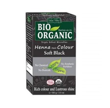 Indus Valley Bio Organic Henna Hair Color Soft Black 100 gm CHEMICAL FREE