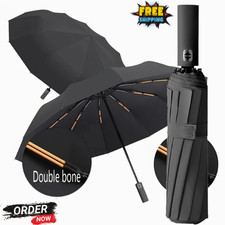 1pc 12-Bone Automatic Folding Umbrella UV Resistant with Strong Durable Frame