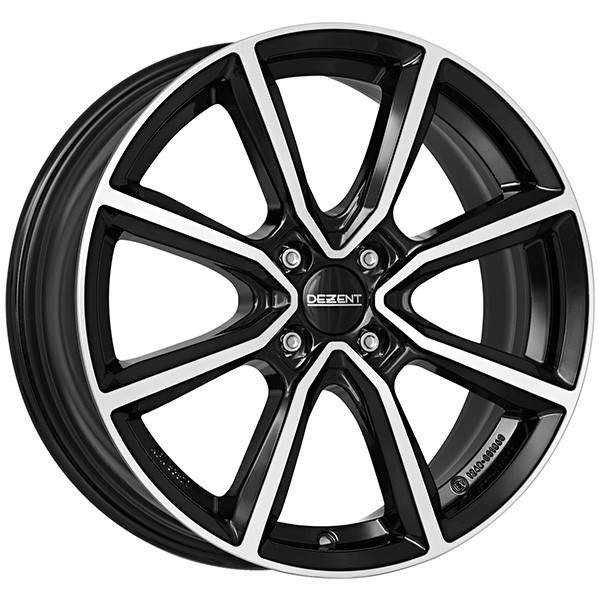 CERCHIO IN LEGA DEZENT TN DARK 5.5X15 4X100 BLACK/POLISHED ZK5