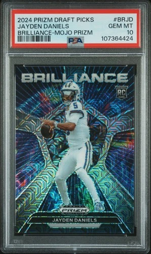 PSA 10 2024 Prizm Draft Picks Brilliance #BRJD Jayden Daniels Mojo RC /25 POP 8!