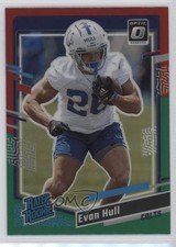2023 Panini Donruss Rated Rookie Optic Preview Red & Green Prizm Evan Hull 07sf