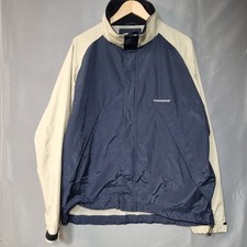 Vintage Kickers Mens Jacket Size XL Blue Beige Lightweight Shell