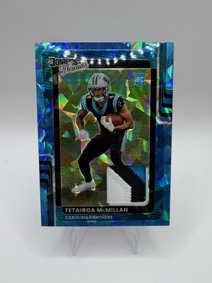 2025 Donruss Threads Tetairoa McMillan 4/49 Blue Cracked Ice Jersey Match