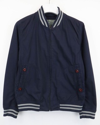 HUGO BOSS Boss Orange Jacket Men's XL Navy Blue Pocket Full Zip Bomber