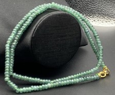 Video Certified Natural A Jade Jadeite Circle Bead Necklace 23 inches 420318