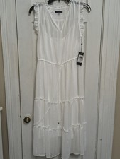 Tommy Hilfiger NWT Women's 6 White Sleeveless Summer Dress Maxi K