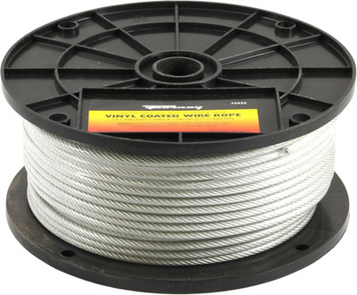 70452 1/8-Inch-3/16-Inch Vinyl Coated Galvanized Wire Rope Aircraft Cable, 250-F
