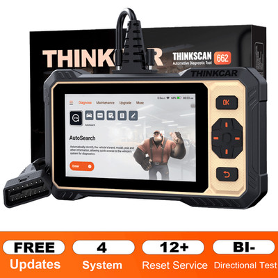 ThinkScan 662 OBD2 Scanner ABS SRS Engine TCM System Diagnostic Tool 12 Resets