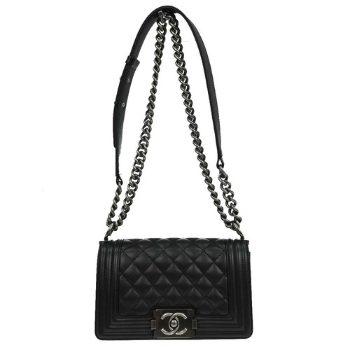 Best09/ Boy Chanel Black Calfskin Small Chain Shoulder Bag NW00148