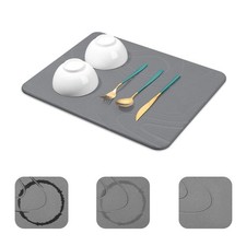 Stone Drying Mat for Kitchen Counter - 18"x14" Dirt-Resistant Quick Drying Fa...