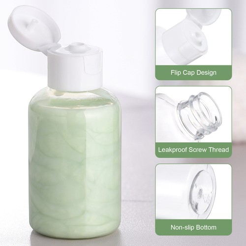 6 Pcs Travel Plastic Squeeze Bottles Leak Proof Refillable Cosmetic Containers - Picture 3 of 12