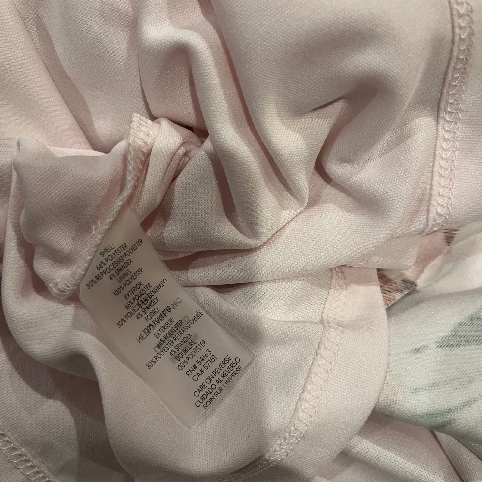 Calvin Klein Floral Dress Midi Belt Blush Light Pink Multi Shoulder Pad New Sz 4 thumbnail 7