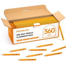 360 Pack 2 HB Golf Pencils, Wood-cased 3.5 Mini Pencils Bulk, Pre-sharpened...