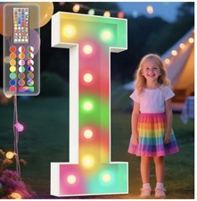Ledido 4FT Marquee Light Up Letters, 34 Colors Changing Marquee Letter