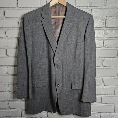 Shiffer Hillman Westbury 3 Ply English Worsted Wool Suit Jacket Blazer Size 44