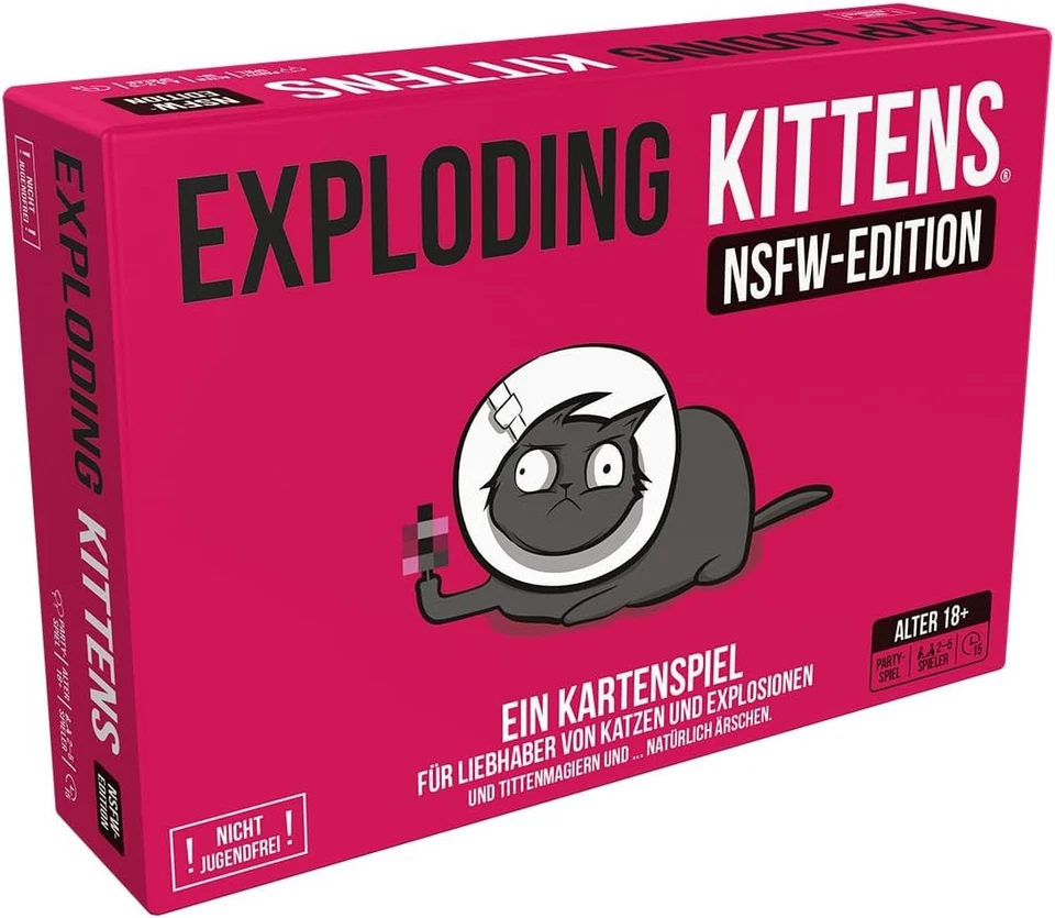 RETOURENKING Exploding Kittens: NSFW Edition Grundspiel Partyspiel ab 18 Jahre