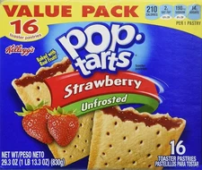 Pop-Tarts Strawberry Unfrosted Toaster Pastries 16 29.3 Ounce (Pack of 1) 