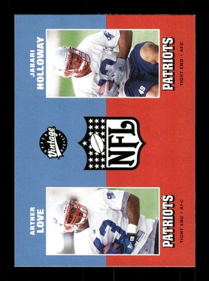 2001 Upper Deck Vintage Patriots 268 Arthur Love Jabari Holloway BXCP38