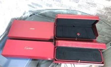 Cartier genuine bracelet empty Jewelry case box Red set of 2 Used