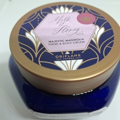 Oriflame milk and honey gold  Magnolia  hand and body cream, All  types of Skin