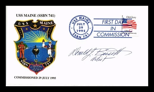 US COVER USS MAINE SSBN-741 FIRST DAY IN COMMISSION NAVAL CANCEL