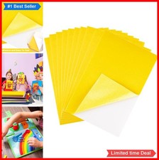 Yellow Self Adhesive Felt Sheets 8 x 12 Inch 10 Pcs Non Woven Fabric Craft