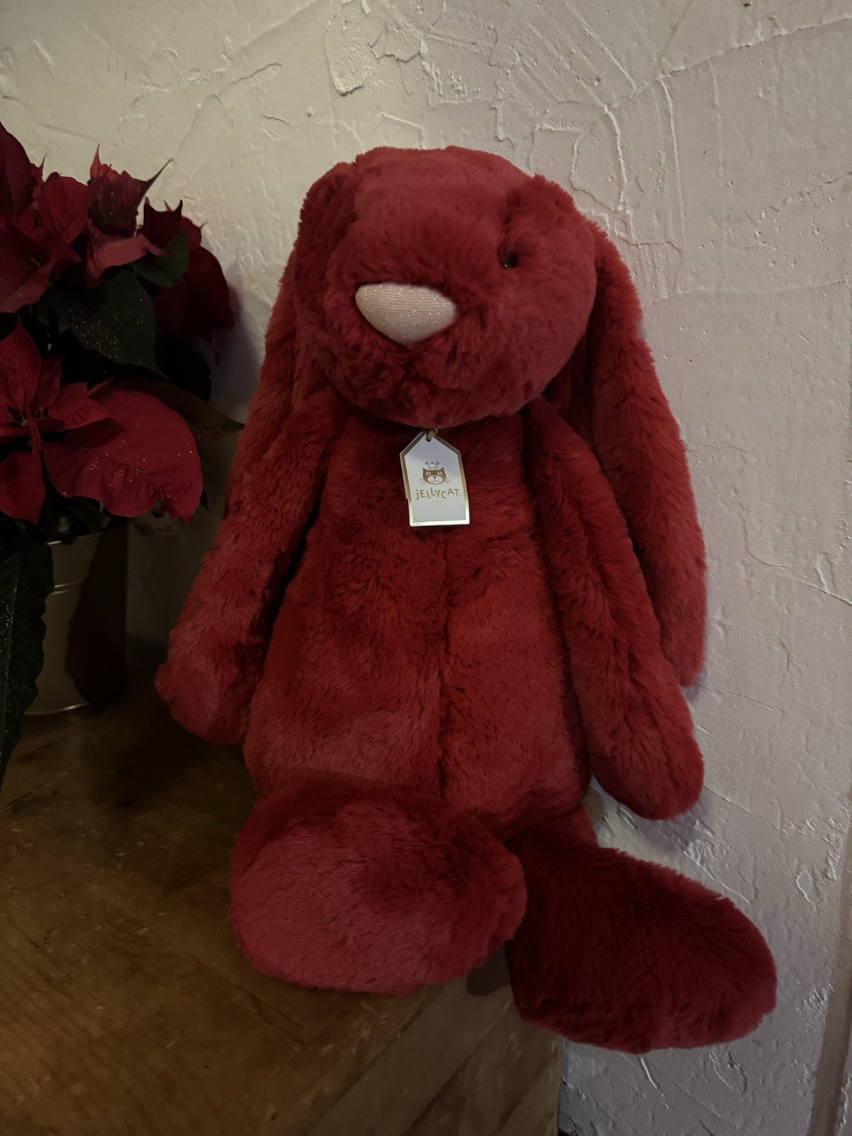 Lapin en peluche Jellycat Scarlett doudou moelleux grand format pour les câlins de bébé au lit
