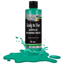 Pouring Masters Aquamarine 8-Ounce Bottle Water-Based Acrylic Pouring Paint
