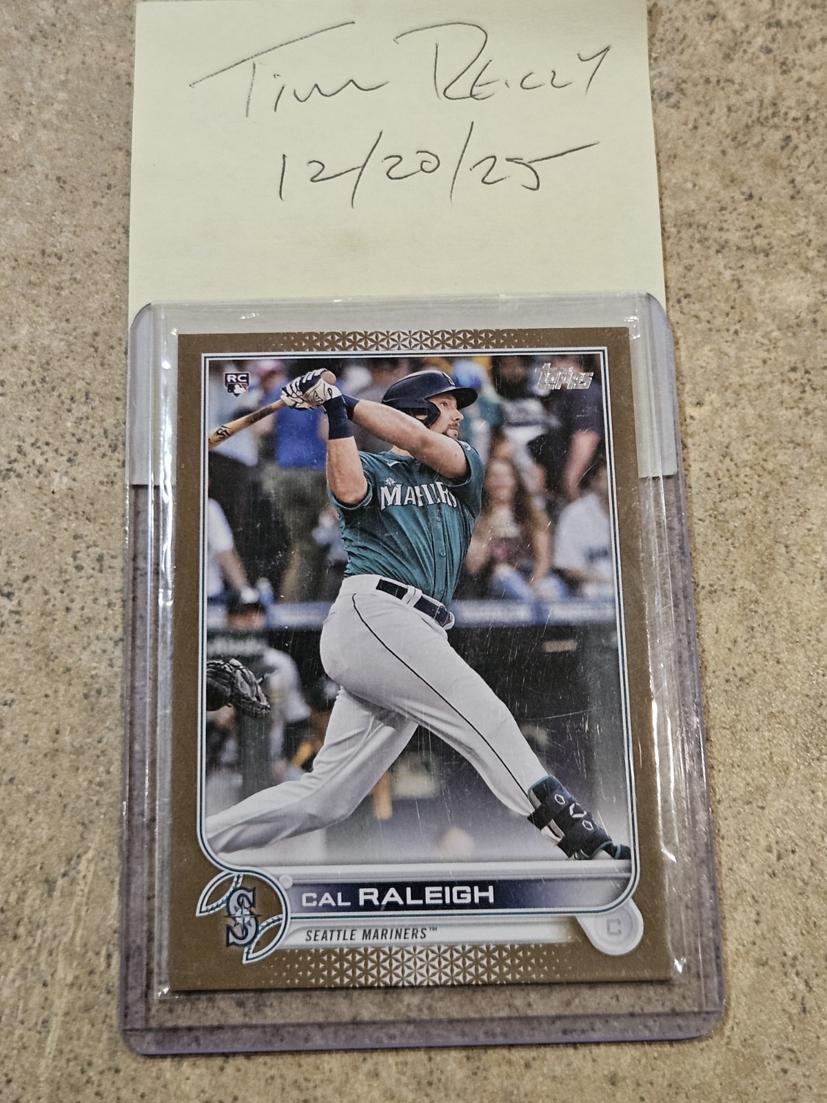 2022 Topps Series 1 - Cal Raleigh #277 Gold /2022 (RC) ROOKIE EX+