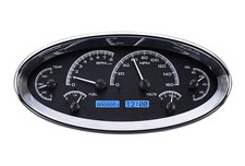 Dakota Digital Universal Elliptical Gauge Cluster Black Alloy W Blue Lighting Dakota Digital Universal Elliptical Gauge Cluster Black Alloy W Blue Lighting