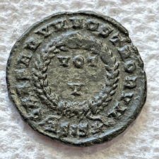 Ancient Roman Empire Coin AE Licinius II Junior 263 – 325 AD. Wreath VOT V