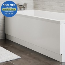 1500mm Acrylic Side Front Bath Panel Gloss White Finish Modern Bathroom