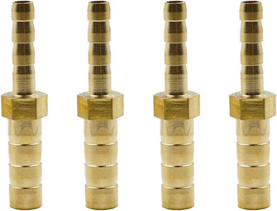 4PCS Brass Hose Brab 1/4'' to 1/8'' Brass Hose Barb Reducer Fitting Barbed Reducin