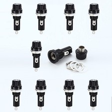 Panel Mount Screw Cap Fuse Holder Hole Plug Case 6X30mm Glass Tube Fuse for R...