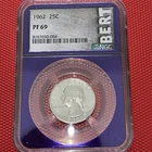 1962 Washington Quarter Proof NGC PF69  BERT Label Purple Core PF 69