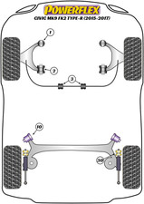 Powerflex PFF25-903-23 PU Buchsen Stabilisatorlager Vorderachse 23mm für Honda