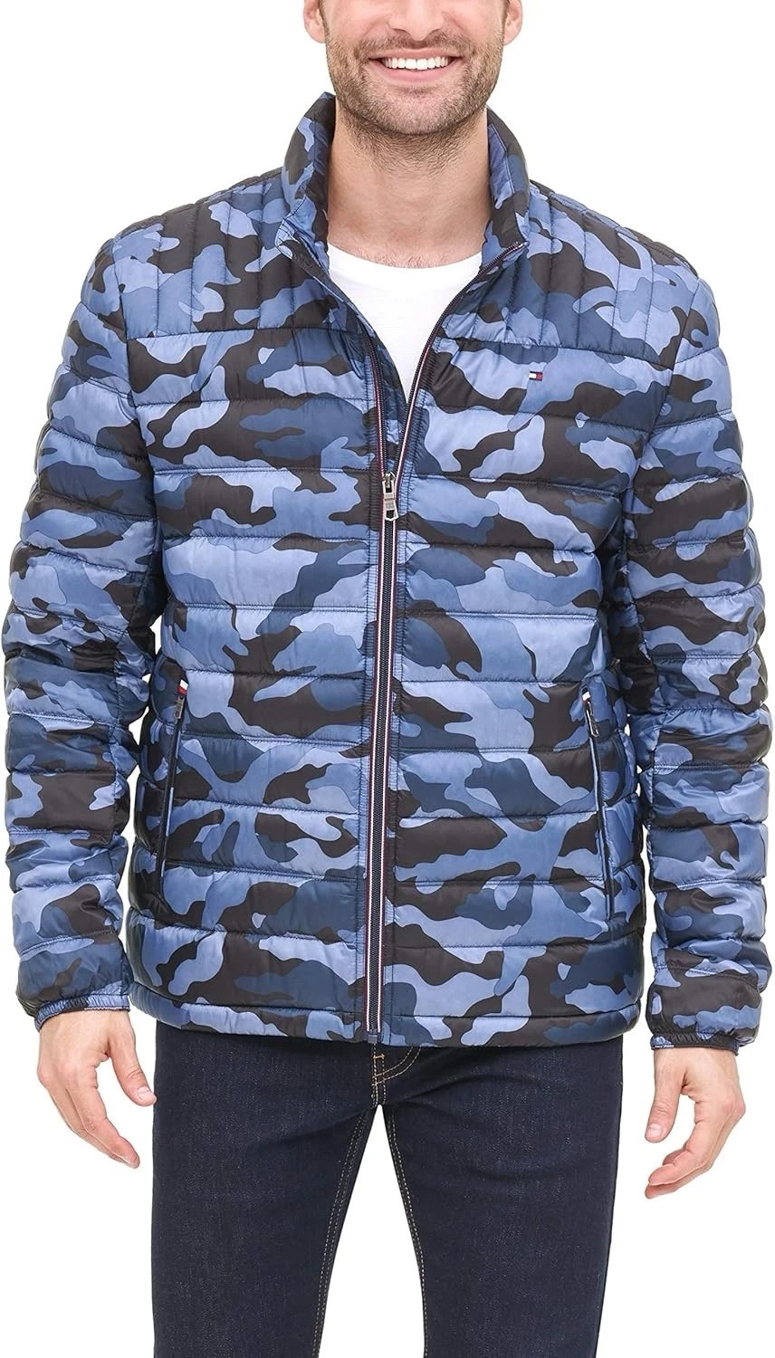 Tommy Hilfiger Men's Real Down Packable Puffer Jacket Down Coat SzL NWT$195