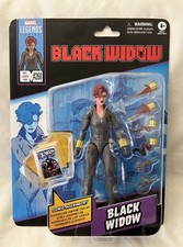 Marvel Legends Black Widow Grey Suit Retro Card Comic Wave 6  Figure Hasbro
