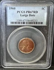 1960-P Large Date Lincoln Cent Proof graded  PCGS PR67RD
