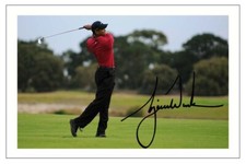TIGER WOODS OPEN GOLF SIGNED AUTOGRAPH PHOTO