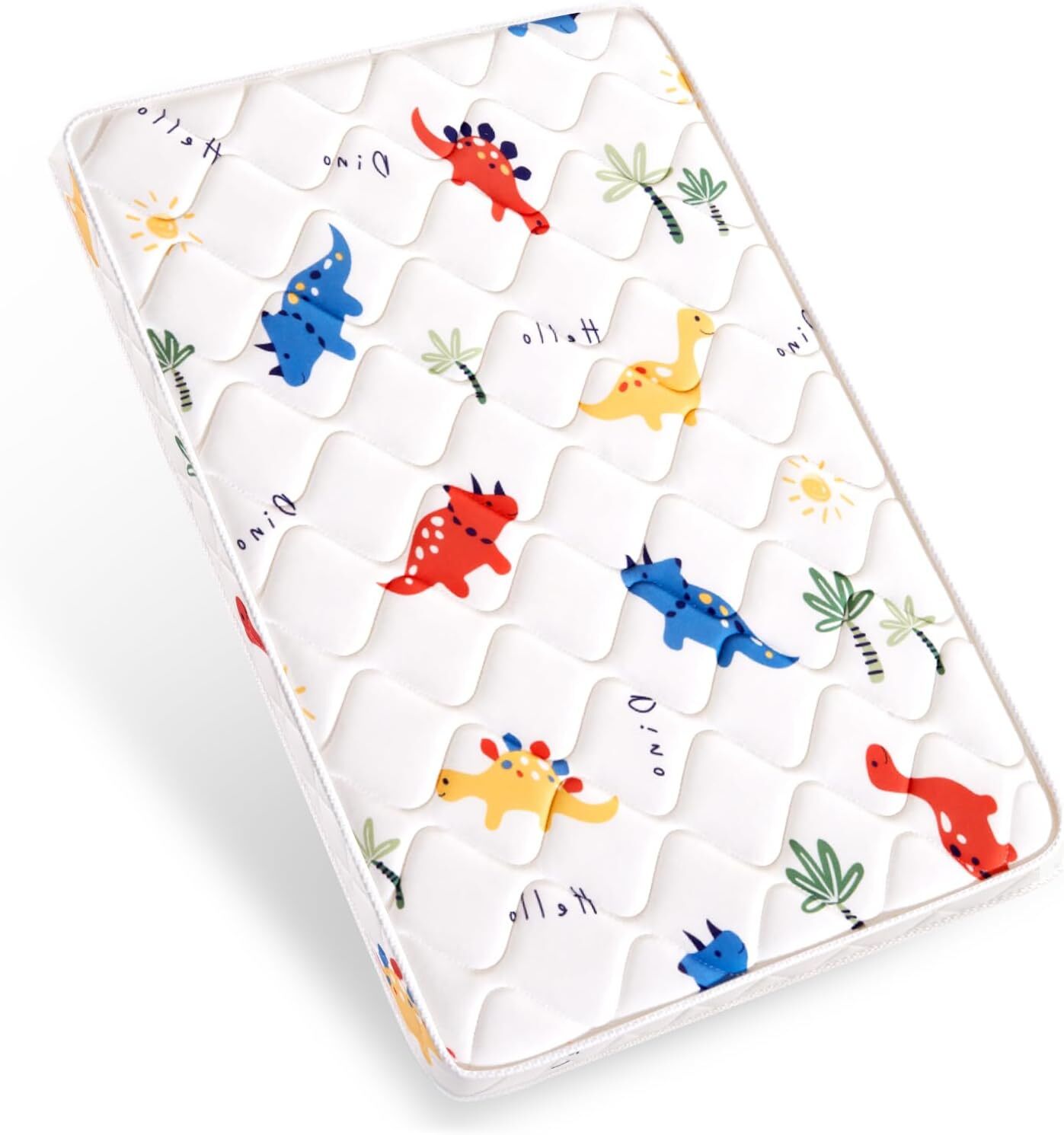 Pack and Play Mattress Topper - 38" x 26", Soft & Play, Fun Dinosaur