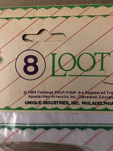 Vintage CABBAGE PATCH KIDS 1984 Loot BAGS 16 pcs Fiesta de cumpleaños Favor NUEVO Retro - Imagen 6 de 7