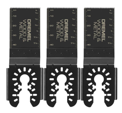 Dremel 1 5/8in Universal Wood & Metal Oscillating Flush Cut Blades MM482BU