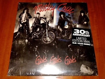 MOTLEY CRUE GIRLS GIRLS GIRLS LP *LTD* 30th ANNI USA BLUE BLACK
