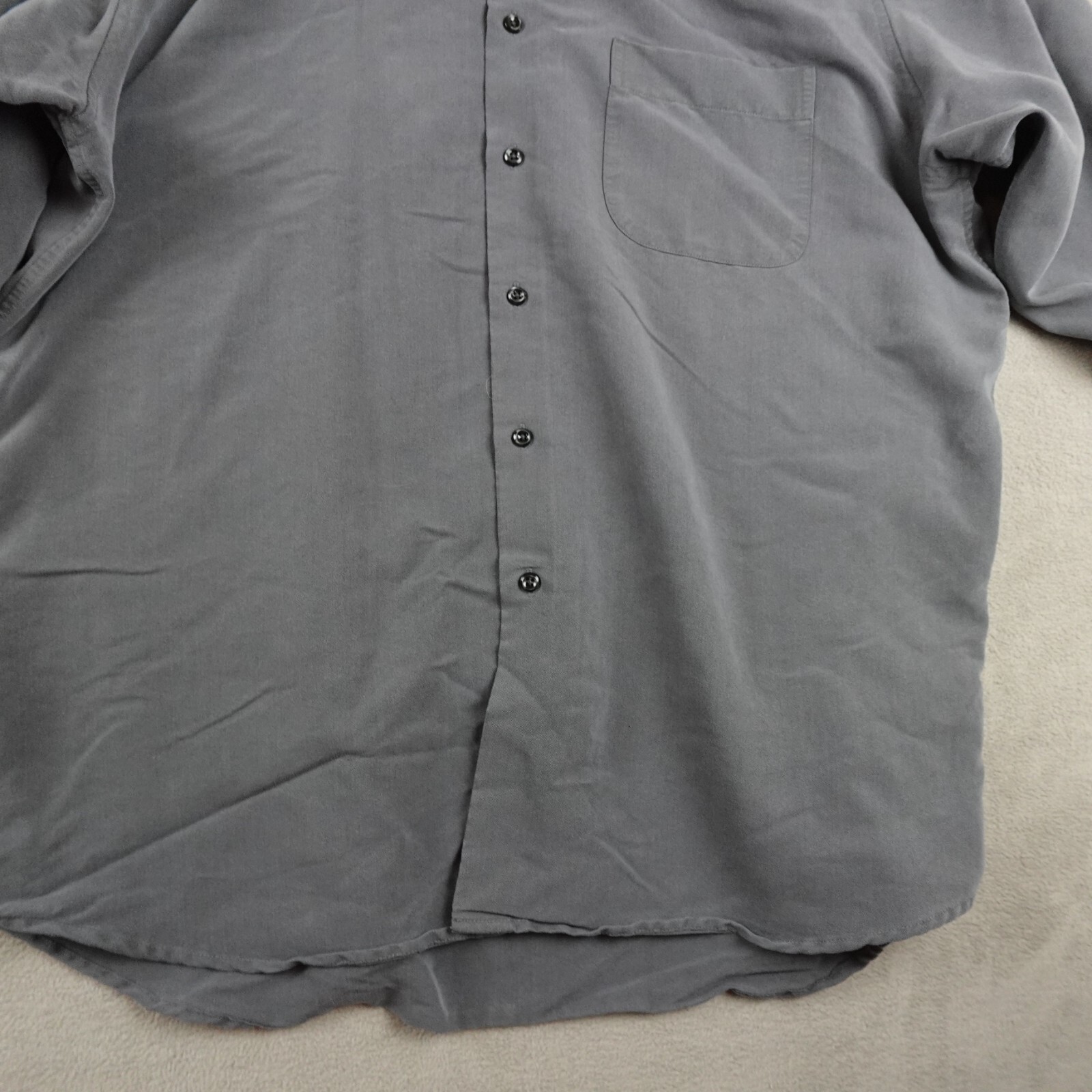 Camicia Savile Fila con bottoni uomo L grigia business casual collo a punta classica