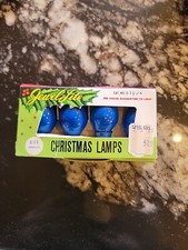 Vintage GEM C-7 1/2 Replacement Bulbs In Blue NOS 4