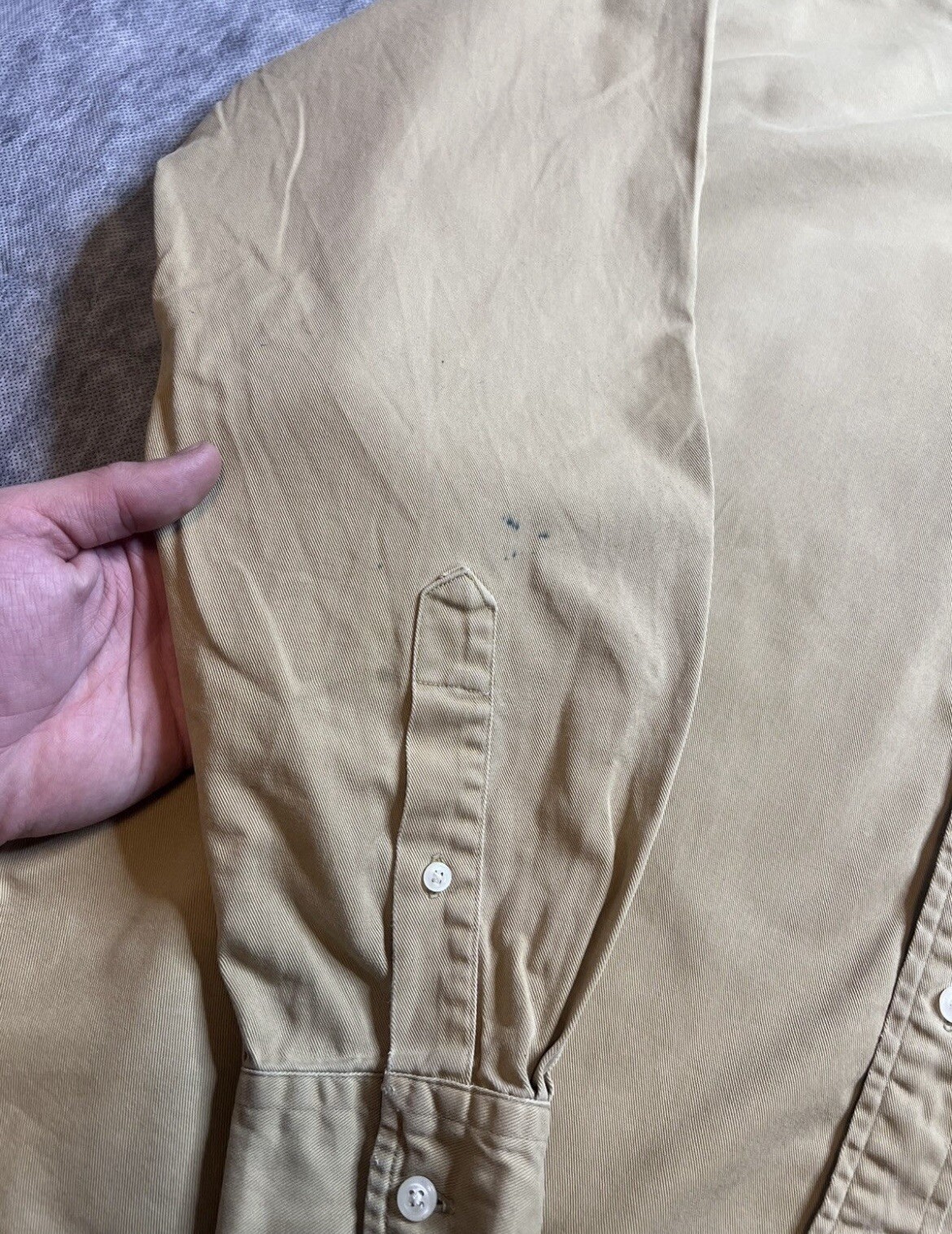 SAINT LAURENT Camicia cotone YSL sovracamicia logo pesante vecchi so