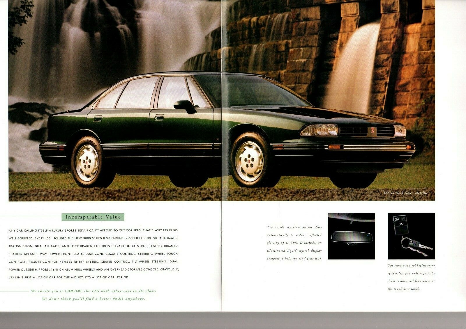 1995 OLDSMOBILE LSS Brochure/Catalog/Flyer with Color Chart 3800