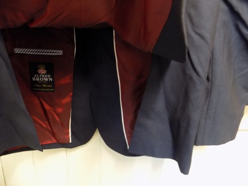 mens MARKS & SPENCER INDIGO WOOL TAILORED FIT SUIT SIZE 38"S CHEST 32"WAIST 29"L - Picture 6 of 13